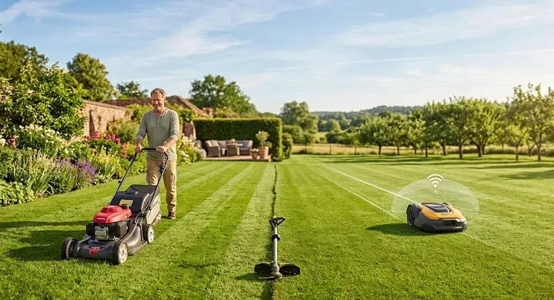 The Smart Approach: Dual Use (combining robots and traditional lawnmowers for the best of both worlds)
