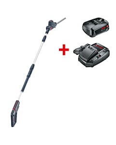 AL-KO 18V Bosch H&G HTA 1845 Long Reach Hedge Trimmer Kit (Inc Battery & Charger)