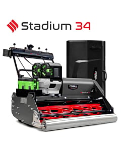 Cobra Fortis Stadium 34 Sports 56v Cordless Self-Propelled Cylinder Lawn Mower (Inc Batteries & Charger)