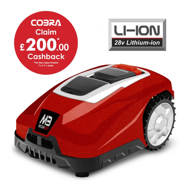 Cobra MOWBOT1200MR Robotic Lawn Mower (Metallic Red)