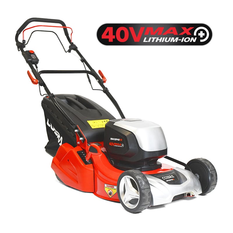 Cobra RM51SP80VX MAX+ 40v Cordless Self-Propelled Rear-Roller Lawn Mower Kit (Inc 2 x 4ah Battery & Charger)