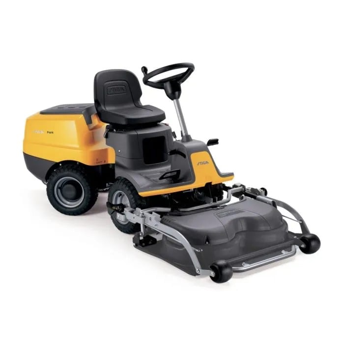 Stiga Park 300LC 2WD Front Deck Lawn Mower + Combi 85cm MQ Quick Flip Deck at Just Lawnmowers