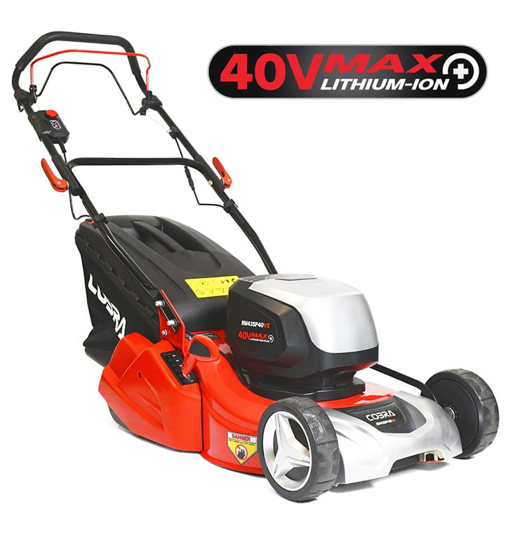 Cobra RM51SP80VX MAX+ 40v Cordless Self-Propelled Rear-Roller Lawn Mower Kit (Inc 2 x 4ah Battery & Charger)