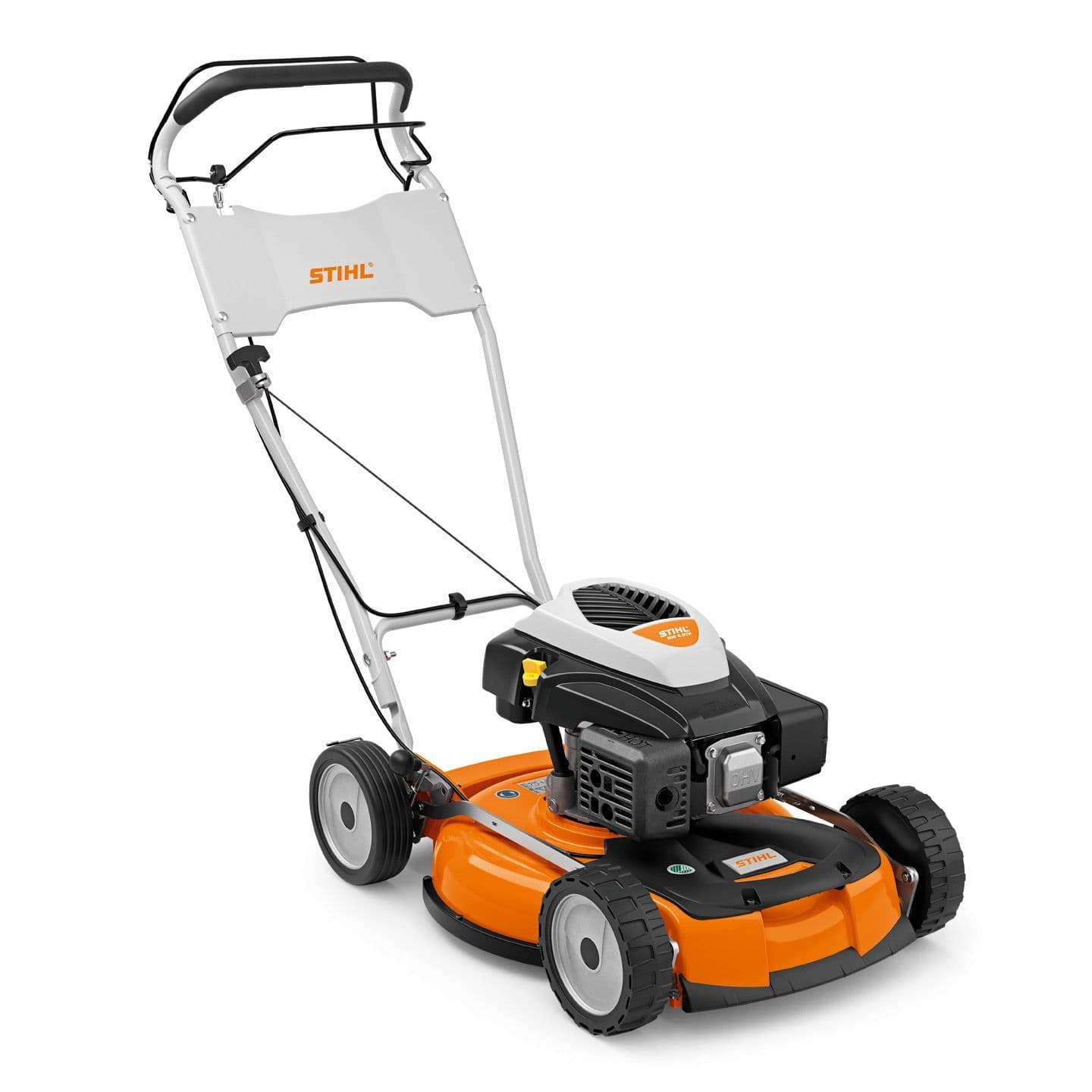 Stihl RM4 RTP Self-Propelled Professional Petrol Mulching Lawn Mower at Just Lawnmowers