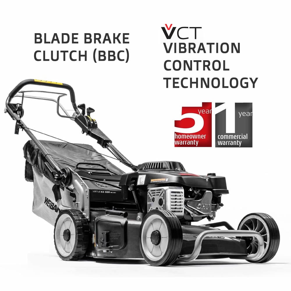 Image of Weibang Virtue 53 SSDX BBC LV Self-Propelled Petrol 4-in-1 Lawn Mower