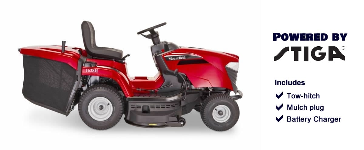 1638H Twin-Cylinder Rear Collect Lawn Tractor by Mountfield