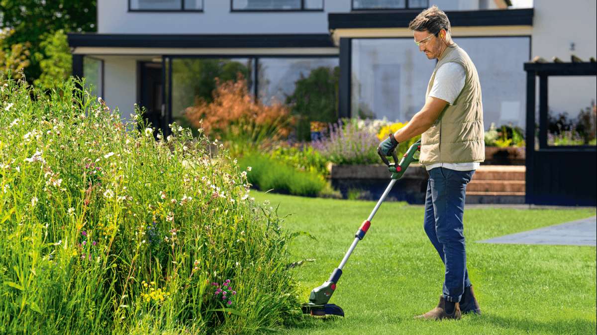 Careful trimming around plants and trees