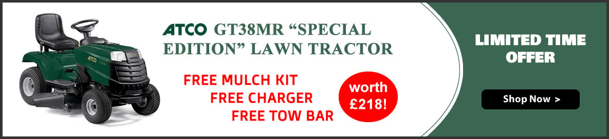 Atco GT38MR lawn tractor banner