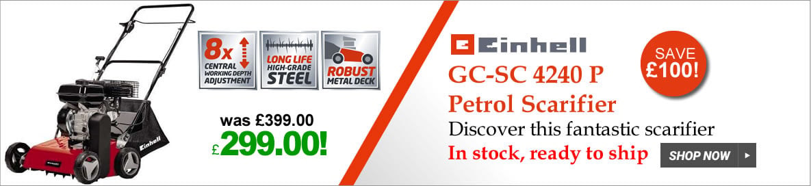 Einhell GC-SC 4240P Petrol Scarifier Offer Banner