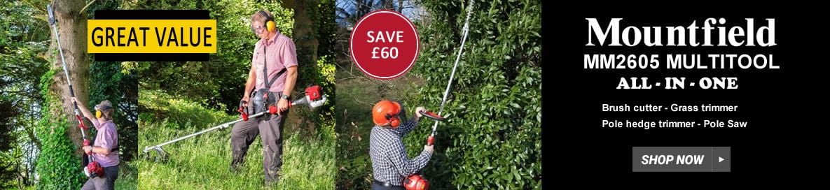 Mountfield MM2605 5-In-1 Petrol Multi Tool banner