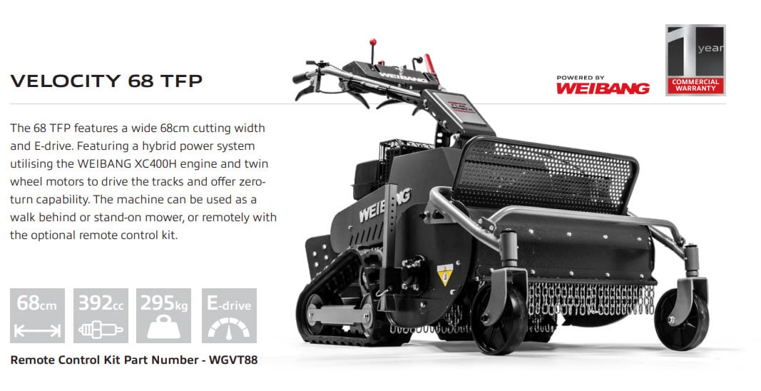 Velocity 68 TFP Tracked Flail Mower by Weibang
